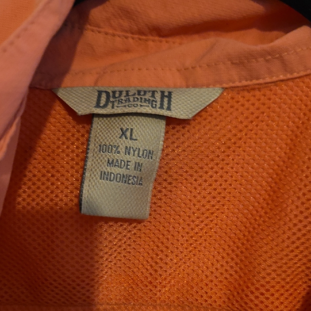 Duluth Trading Co Vibrant Orange Shirt - Picture 2 of 2